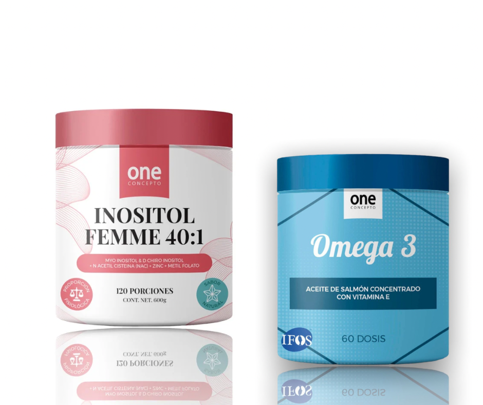 COMBO OMEGA I Inositol 40:1 120 dosis  + Omega 3 de alta concentración