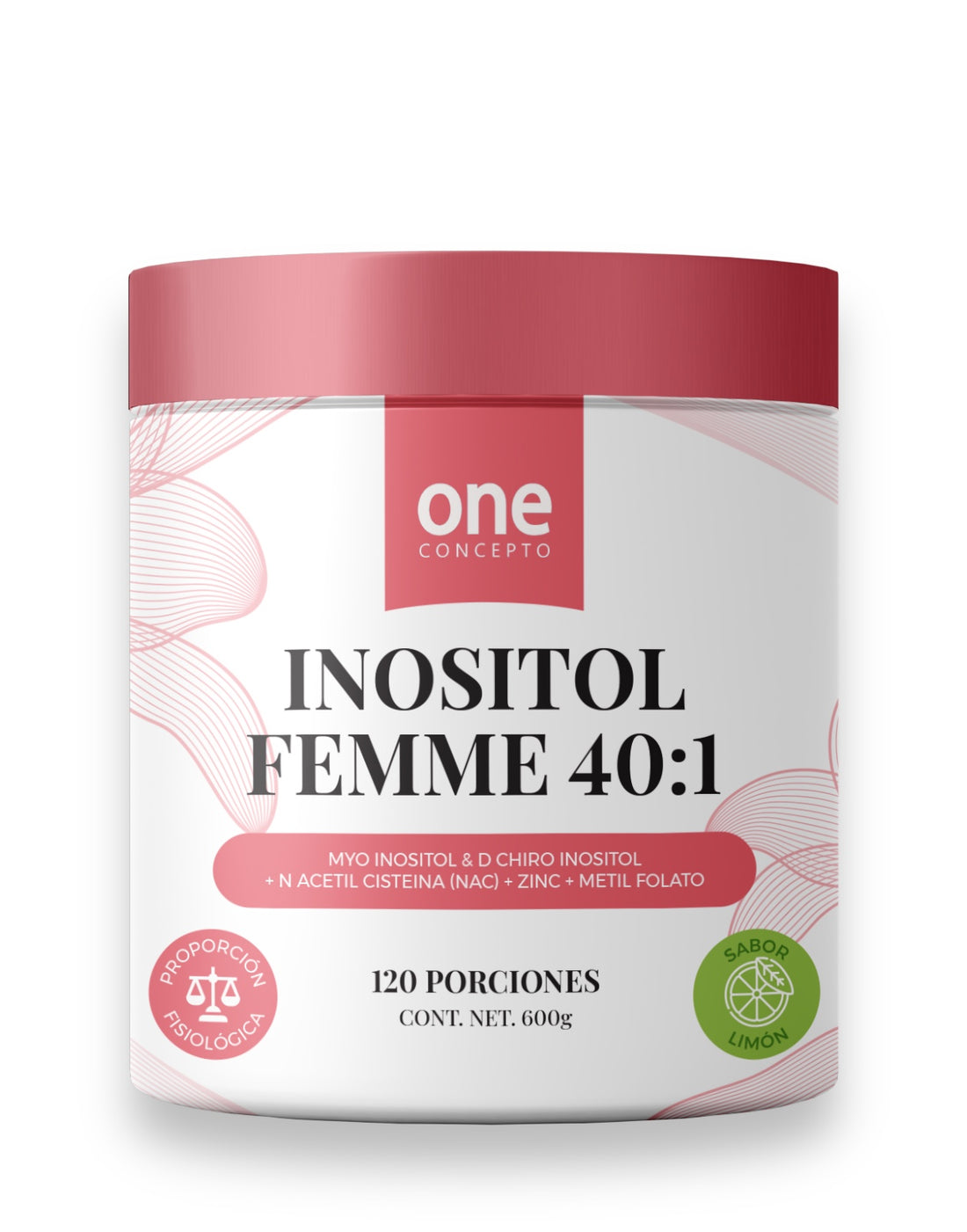 INOSITOL FEMME 40:1 I 120 dosis (2 meses) con Metil Folato – CONCEPTO ONE